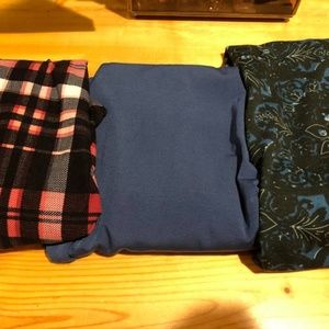 3 LuLaRoe Azure Skirt Lot Large